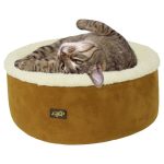 Culcus pentru animale de companie, maro deschis, diametru 40 cm - imagine 2