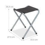 Set camping pliabil, masa + 4 scaune pliabile,aluminiu, Relaxdays - imagine 6