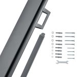 Paravan separator lateral Dubai, retractabil, pentru gradina, 300x180 cm, gri inchis, impermeabil si reglabil - imagine 10