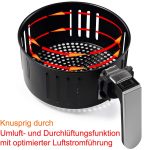 Friteuza cu aer cald, Airfryer XL 3,6 litri/1500W, 9 programe + carte retete, Monzana - imagine 10