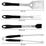 Set ustensile din inox pentru gratar 4 piese + tacamuri din inox 16 piese - imagine 7
