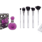 Set apa de parfum Katy Perry Mad Potion, Femei, 100ml si pensule machiaj DeLuxe, 5 piese in cutie