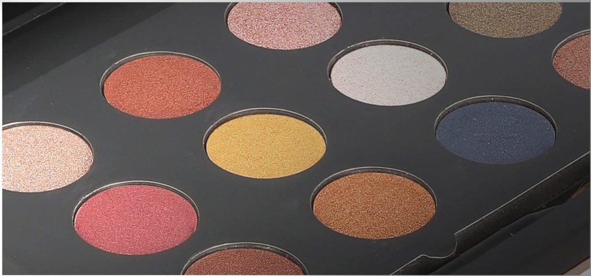 Set trusa de machiaj "Glam to go" si pensule machiaj DeLuxe, 5 piese in cutie - imagine 12