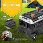Lada frigorifica cu compresor, electrica, 40 litri, congelator electric, control prin aplicatie WiFi, 12/24 V, 230 V, frigider pana la -20 °C, pentru masina, camion, camping, negru - imagine 8