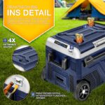 Lada frigorifica cu compresor, electrica, 40 litri, congelator electric, control prin aplicatie WiFi, 12/24 V, 230 V, frigider pana la -20 °C, pentru masina, camion, camping, albastru - imagine 8