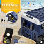 Lada frigorifica cu compresor, electrica, 40 litri, congelator electric, control prin aplicatie WiFi, 12/24 V, 230 V, frigider pana la -20 °C, pentru masina, camion, camping, albastru - imagine 4