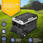 Lada frigorifica cu compresor, electrica, 50 litri, control prin aplicatie WiFi, 12/24 V, 230 V, frigider pana la -20 °C, negru - imagine 3