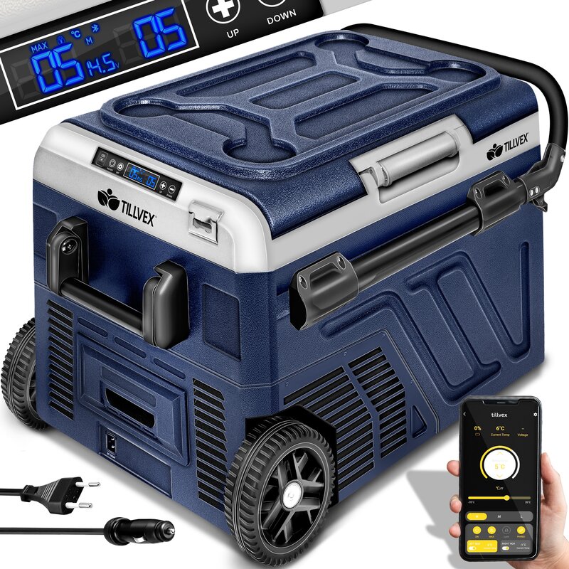 tillvexz-kompressor-kuehlbox-elektrisch-60-liter-navyblau-elektrische-gefrierbox-mit-app-smart-steuerung-lcd-touch-usb-anschluss-12-24-v-230v-kuehlschrank-bis-20-c-auto-lkw-boot-reisemobil-camping