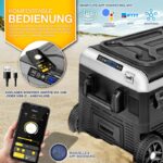 Lada frigorifica cu compresor, electrica, 60 litri, control prin aplicatie WiFi, 12/24 V, 230 V, frigider pana la -20 °C, pentru masina, negru - imagine 4