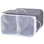 Cos de rufe din bambus cu 2 compartimente, 100 litri, gri , Juskys - imagine 15