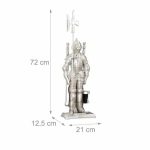 Set 3 ustensile pentru semineu cu suport soldat Ritter din fonta, argintiu - imagine 4