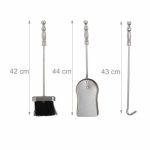 Set 3 ustensile pentru semineu cu suport soldat Ritter din fonta, argintiu - imagine 5