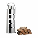 Set 4 piese pentru semineu, lopata, matura, cleste si carlig cu suport, maner, otel, argintiu