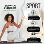 Covoras fitness, yoga, pilates, aerobic, gimnastica si wellness Tresko®, curea de transport, anti-alunecare, 183 x 61 x 0,6 cm cm, negru/gri - imagine 2
