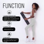 Covoras fitness, yoga, pilates, aerobic, gimnastica si wellness Tresko®, curea de transport, anti-alunecare, 183 x 61 x 0,6 cm cm, negru/gri - imagine 5