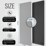 Covoras fitness, yoga, pilates, aerobic, gimnastica si wellness Tresko®, curea de transport, anti-alunecare, 183 x 61 x 0,6 cm cm, negru/gri - imagine 7
