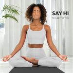 Covoras fitness, yoga, pilates, aerobic, gimnastica si wellness Tresko®, curea de transport, anti-alunecare, 183 x 61 x 0,6 cm cm, negru/gri - imagine 8
