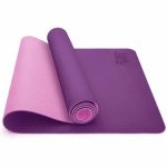 Covoras fitness, yoga, pilates, aerobic, gimnastica si wellness Tresko®, curea de transport, anti-alunecare, 183 x 61 x 0,6 cm cm, lila/roz