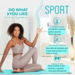 Covoras fitness, yoga, pilates, aerobic, gimnastica de sarcina si wellness Tresko®, curea de transport, anti-alunecare, rezistenta la uzura,lavabil,plus laveta de curatare,, 183 x 61 x 0,6 cm cm, turcoaz/negru - imagine 2