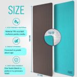 Covoras fitness, yoga, pilates, aerobic, gimnastica de sarcina si wellness Tresko®, curea de transport, anti-alunecare, rezistenta la uzura,lavabil,plus laveta de curatare,, 183 x 61 x 0,6 cm cm, turcoaz/negru - imagine 7