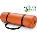 Saltea fitness, yoga, pilates, aerobic, gimnastica si wellness TRESKO®, curea de transport, anti-alunecare, 185 x 60 x 1.5 cm, portocaliu - imagine 6