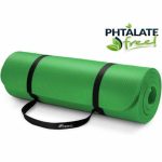 Saltea fitness, yoga, pilates, aerobic, gimnastica si wellness TRESKO®, curea de transport, anti-alunecare, 185 x 60 x 1.5 cm, verde - imagine 8