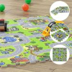 Covoras Puzzle "City" cu 9 piese, spuma EVA, protectie impotriva alunecarii, frigului, 90 cm x 90 cm - imagine 2