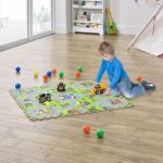 Covoras Puzzle "City" cu 9 piese, spuma EVA, protectie impotriva alunecarii, frigului, 90 cm x 90 cm - imagine 3