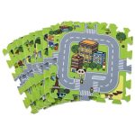 Covoras Puzzle "City" cu 9 piese, spuma EVA, protectie impotriva alunecarii, frigului, 90 cm x 90 cm - imagine 5