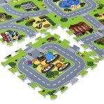 Covoras Puzzle "City" cu 9 piese, spuma EVA, protectie impotriva alunecarii, frigului, 90 cm x 90 cm - imagine 6