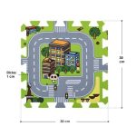 Covoras Puzzle "City" cu 9 piese, spuma EVA, protectie impotriva alunecarii, frigului, 90 cm x 90 cm - imagine 8