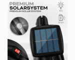 Umbrela terasa/gradina cu lumina LED, husa protectie, panou incarcare solara, protectie UV 50+, rotire la 360°, inclinatie reglabila, manivela, Ø 300 cm, antracit - imagine 2