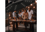Umbrela terasa/gradina cu lumina LED, husa protectie, panou incarcare solara, protectie UV 50+, rotire la 360°, inclinatie reglabila, manivela, Ø 300 cm, antracit - imagine 7