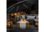Umbrela terasa/gradina cu lumina LED, husa protectie, panou incarcare solara, protectie UV 50+, rotire la 360°, inclinatie reglabila, manivela, Ø 300 cm, antracit - imagine 8