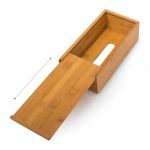 Cutie/suport servetele, din bambus, maro deschis , 24 x 12 x 7.5 cm - imagine 3