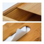 Cutie/suport servetele, din bambus, maro deschis , 24 x 12 x 7.5 cm - imagine 6