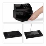 Organizator make-up si accesorii, 16 compartimente si 4 sertare, acrilic negru, 24 x 13.5 x 19 cm - imagine 5