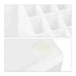 Organizator make-up si accesorii, 16 compartimente si 4 sertare, acrilic alb, 24 x 13.5 x 19 cm - imagine 5