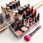 Organizator make-up si accesorii, 16 compartimente si 4 sertare, acrilic transparent, 24 x 13.5 x 19 cm - imagine 6