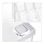 Organizator make-up si accesorii, 16 compartimente si 4 sertare, acrilic transparent, 24 x 13.5 x 19 cm - imagine 7