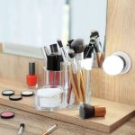 Organizator cosmetice, multifunctional, 3 compartimente, acrilic transparent, 13 x 13,5 x 12 cm - imagine 7