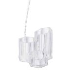 Organizator cosmetice, multifunctional, 3 compartimente, acrilic transparent, 13 x 13,5 x 12 cm - imagine 4
