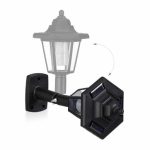 Set 2 lampi solare, senzor de lumina, panou solar, buton on-off, negru, 12 x 17 x 25 cm - imagine 4