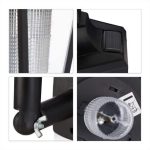 Set 2 lampi solare, senzor de lumina, panou solar, buton on-off, negru, 12 x 17 x 25 cm - imagine 6