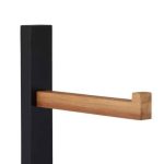 Suport hartie igienica, loc depozitare 5 rezerve, bambus, negru/maro natur, 19 X 19 X 71 cm - imagine 4