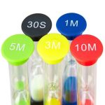 Set 5 clepsidre cu nisip colorat, timpi diferiti, pentru copii, multifunctioanale, multicolor - imagine 5