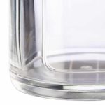 Set 2 suporturi organizare/depozitare dischete demachiante, acril, transparent, 19 x ø 6,5 cm - imagine 8