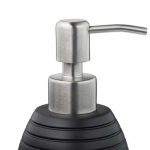 Dispenser-dozator sapun lichid, polirasina, pompa inox, 300 ml, negru, 18 x 8 cm - imagine 5