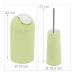 Set accesorii baie, 6 piese, verde/argintiu - imagine 5