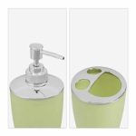 Set accesorii baie, 6 piese, verde/argintiu - imagine 8